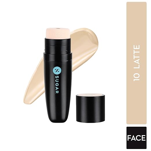 SUGAR Cosmetics Aquaholic Hydrating Matte Foundation | Full Coverage | For All Skin Types | With Built-In Cushion Applicator | 30ml