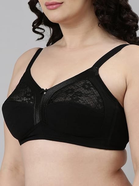 Enamor A014 Super Contouring M-Frame Full Support Bra - Supima Cotton, Non-Padded, Wirefree & Full Coverage