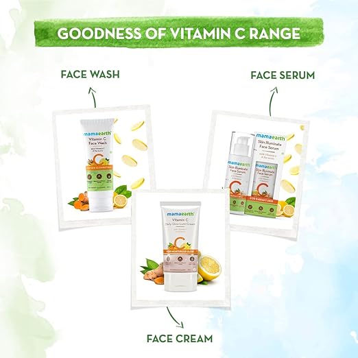 Mamaearth Vitamin C Daily Glow Lumi Cream with Vitamin C & Turmeric for Moisturizing Glow Moisturizer with Highlighter 30g