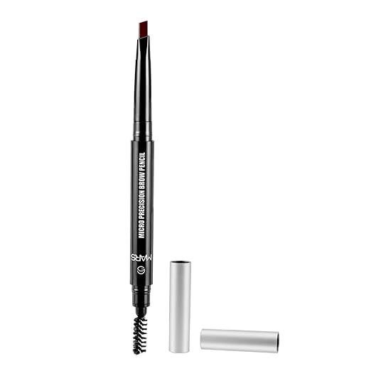 MARS Micro Precision Brow Pencil with spoolie | Retractable & Easy Glide | Long Lasting & Natural finish (0.4 g) Brown
