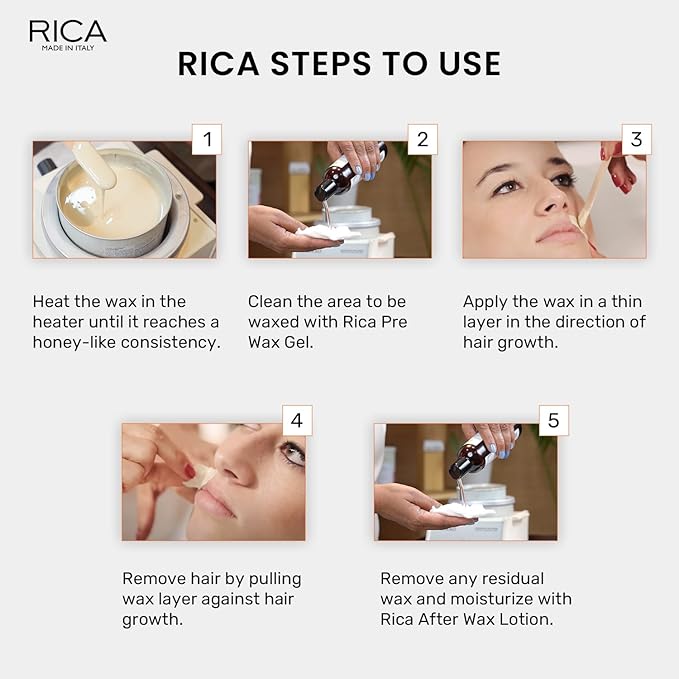 Rica Brazilian Stripless Wax for Women and Men | Painless Bikini Hair Remover, De - Tan & Dead Skin Treatment 800g