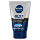 Nivea Men Face Wash All in 1 Charcoal, to Detoxify & Refresh Skin with 10x Vitamin C Effect, for All Skin Types 100g