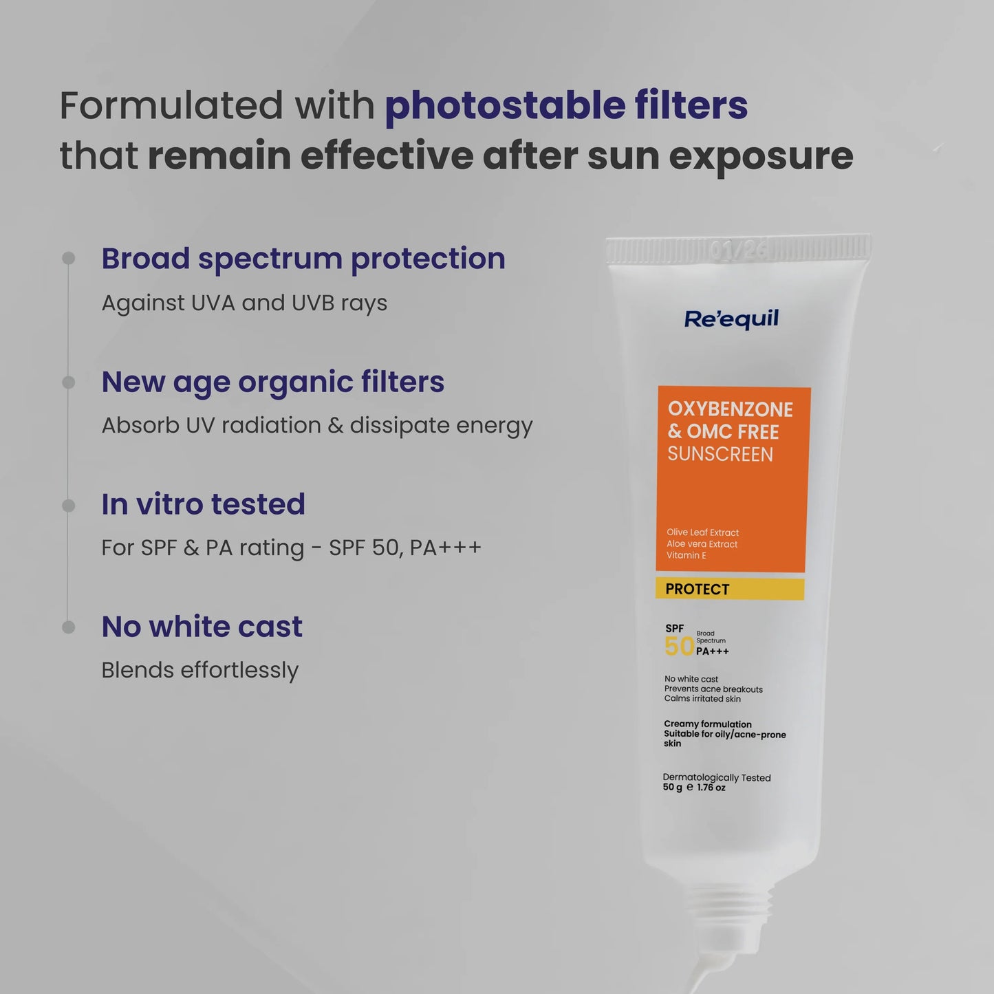 Re'equil Oxybenzone & OMC Free Sunscreen 50g