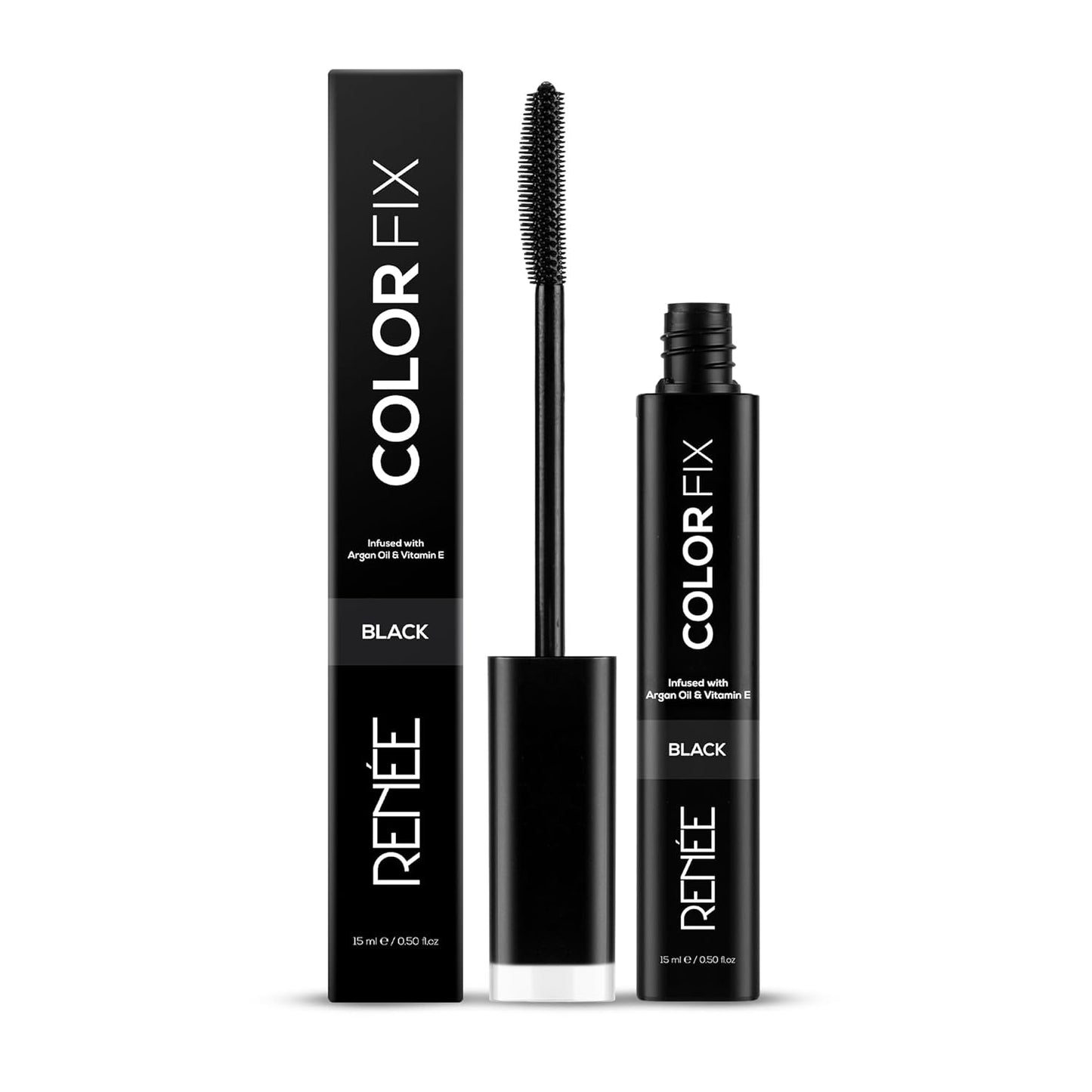 RENEE Color Fix Instant Hair-Colour Touch-Up Wax Stick - Black | Covers Greys | Lightweight, Non-sticky, Quick-Dry, Long-Lasting | Enriched with Almond Oil, Argan Oil & Vitamin E | 15 ml