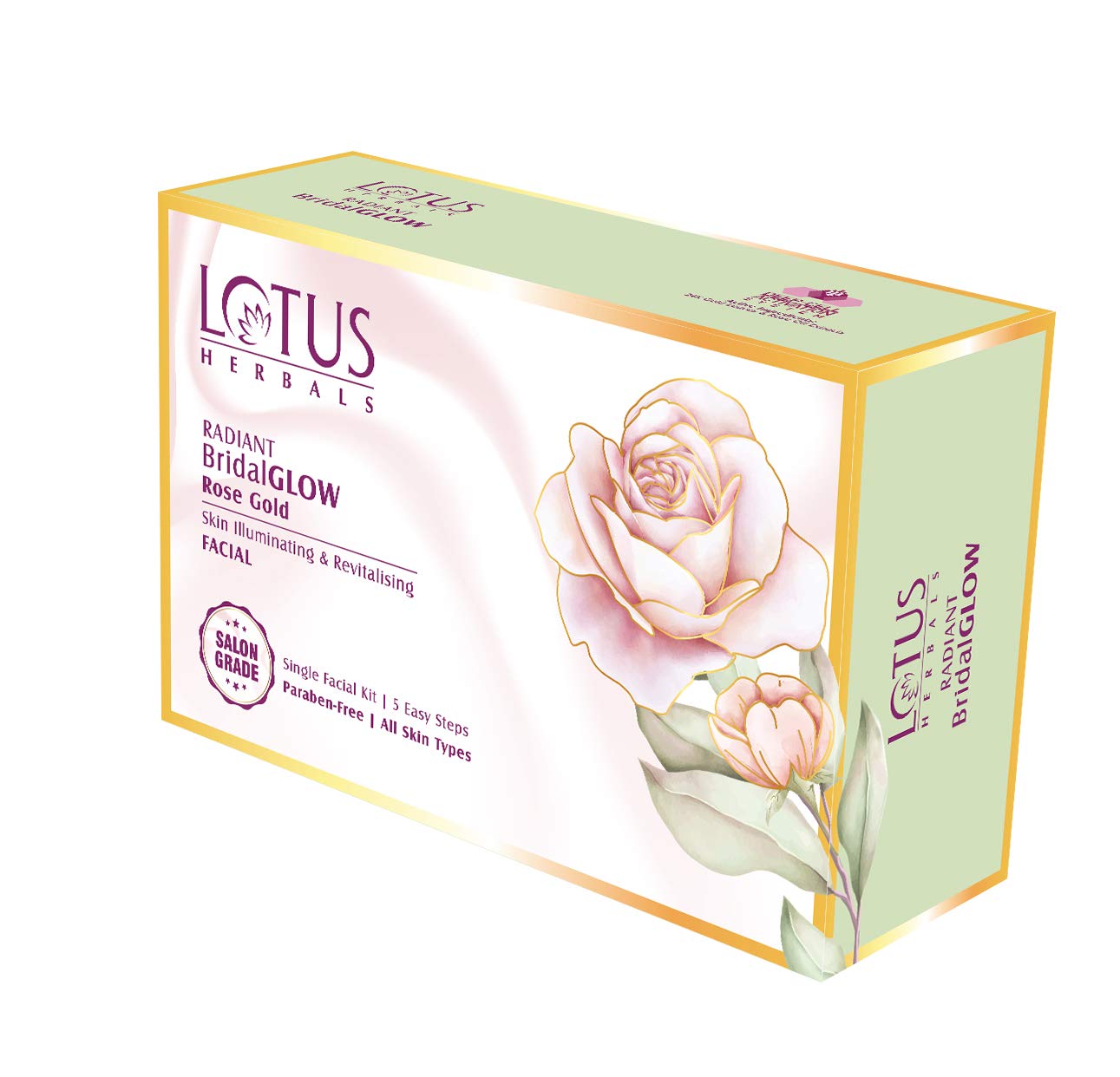 Lotus Herbals Radiant Bridalglow Rose Gold Skin Illuminating &amp; Revitalising Facial Single Facial Kit