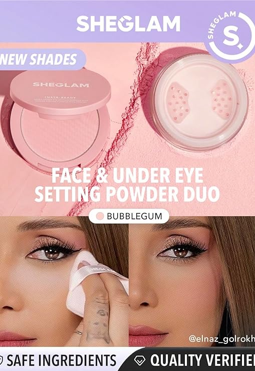 SHEGLAM INSTA-READY FACE & UNDER EYE SETTING POWDER DUO TRANSLUCENT