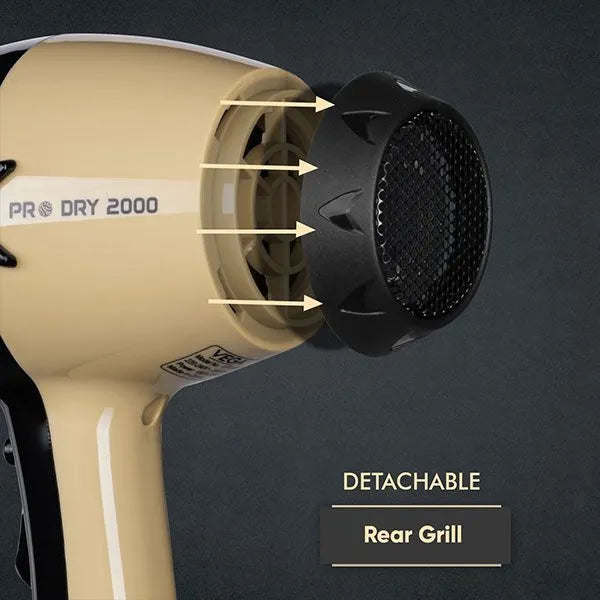Vega PROFESSIONAL Pro Dry 2000-2200W Hair Dryer -Gold - VPVHD-04