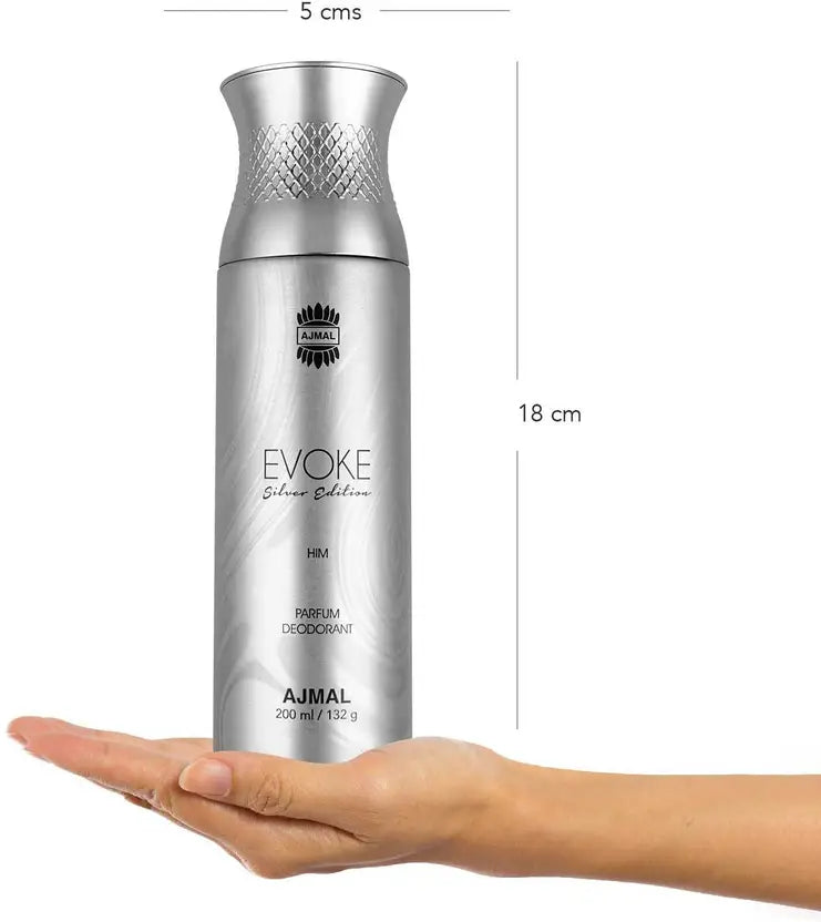 Ajmal Evoke Silver Edition Him Deodorant 200 ml Deodorant Spray 200ml