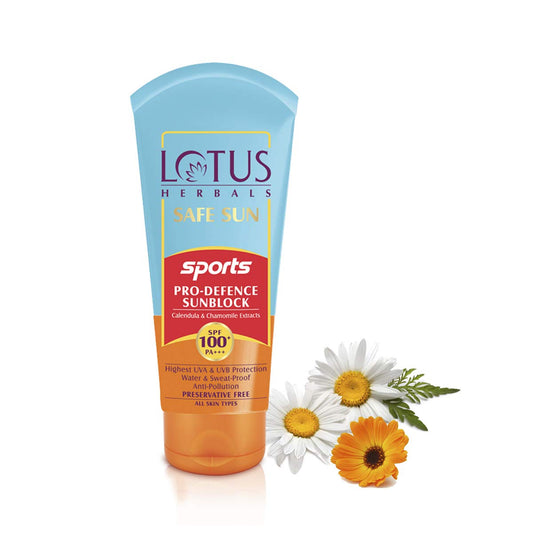 Lotus Herbal Safe Sun Sports Pro Defence Sunblock Spf 100
