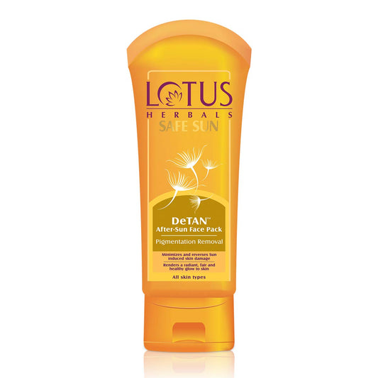 Lotus Safe Sun DeTan After-Sun Face Pack, reduces Sun Tan, Brightens Skin, 100g