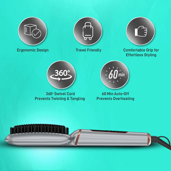 Ikonic Me Super Styler Triple Bristle Brush ( Sliver )