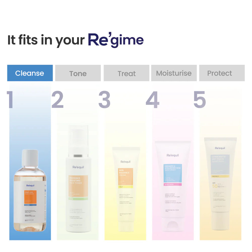 Re'equil Fruit AHA Face Wash 200ml