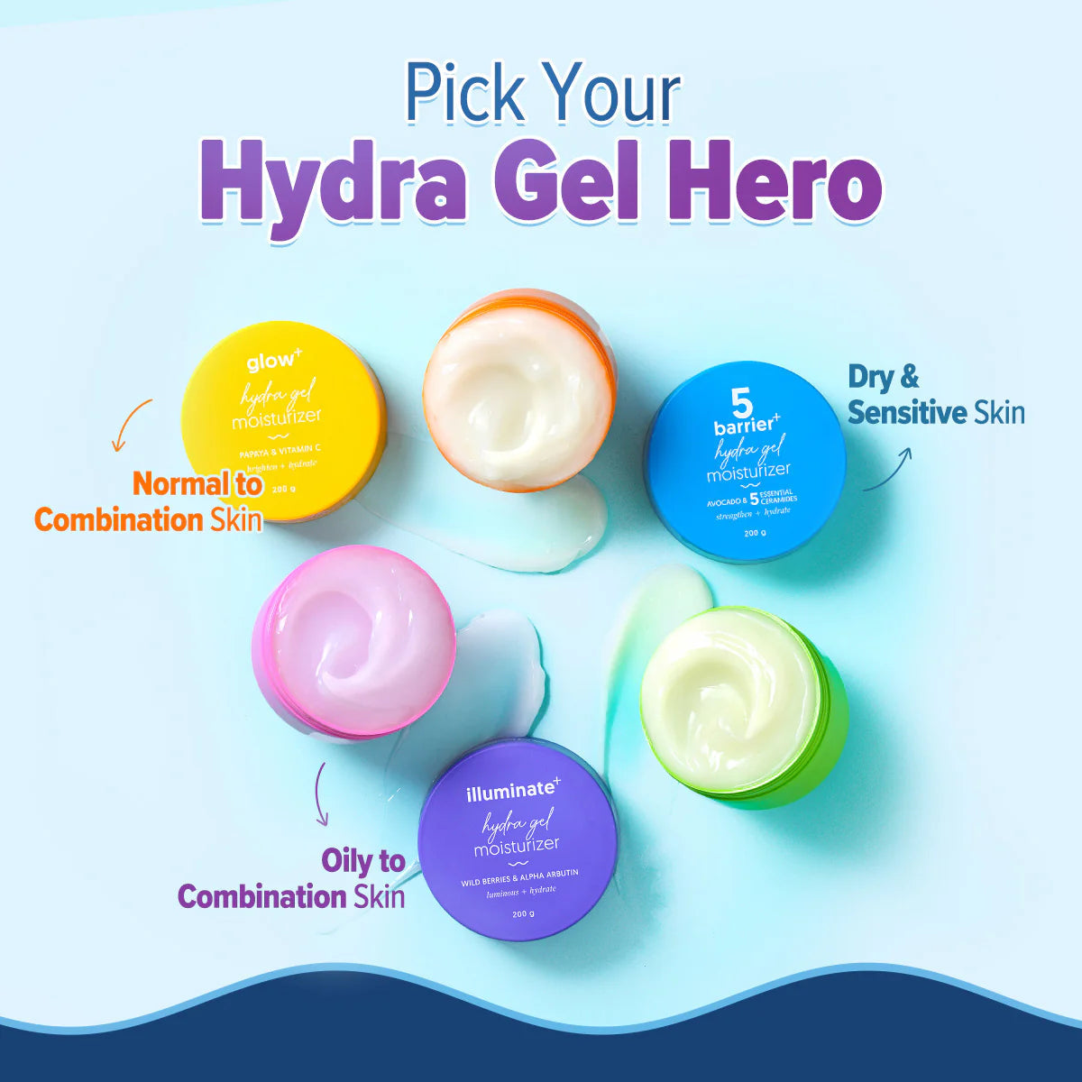 Aqualogica Illuminate + Hydra Gel Moisturizer with Wild Berries & Alpha Arbutin - 200g