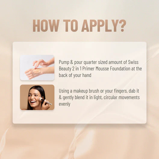 Swiss Beauty Primer Mousse Foundation Weightless Smooth & Velvet Touch Primer 30ml