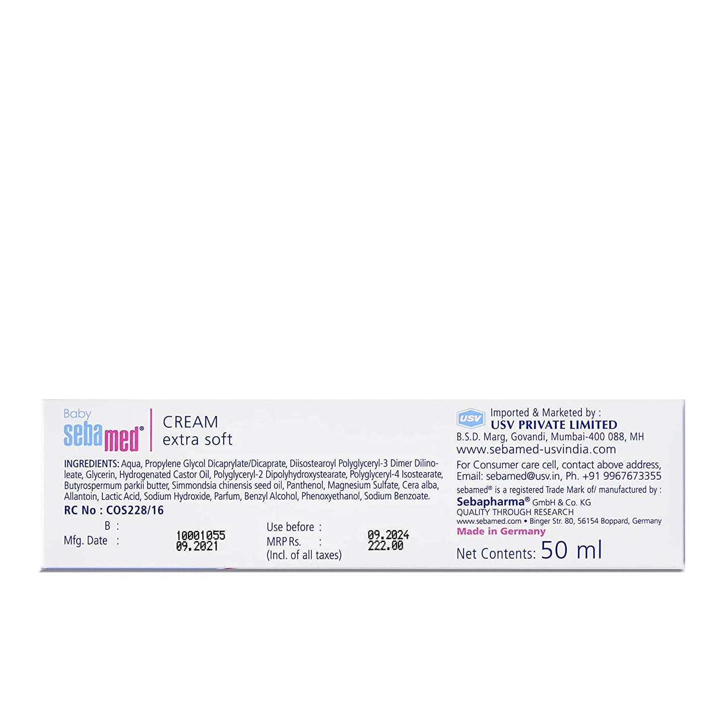 Sebamed Baby Cream Extra Soft For Delicate Skin With Panthenol 50ml
