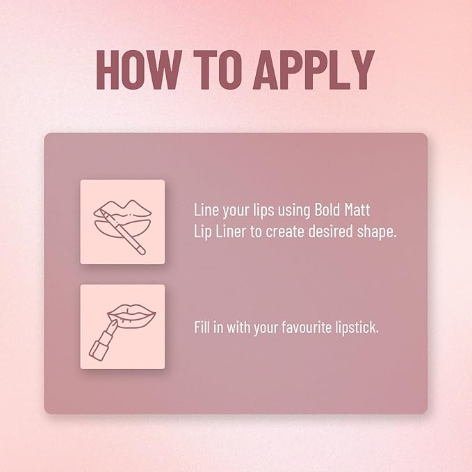 Swiss Beauty Bold Matt Lip Liner | Long-lasting |Matte Finish | Non-drying | Shade-12, 1.6gm