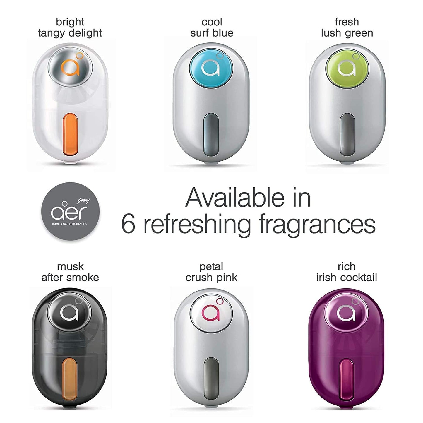 Godrej aer click | Car Vent Air Freshener Kit - Long-Lasting | Spill-proof | Fresh Lush Green
