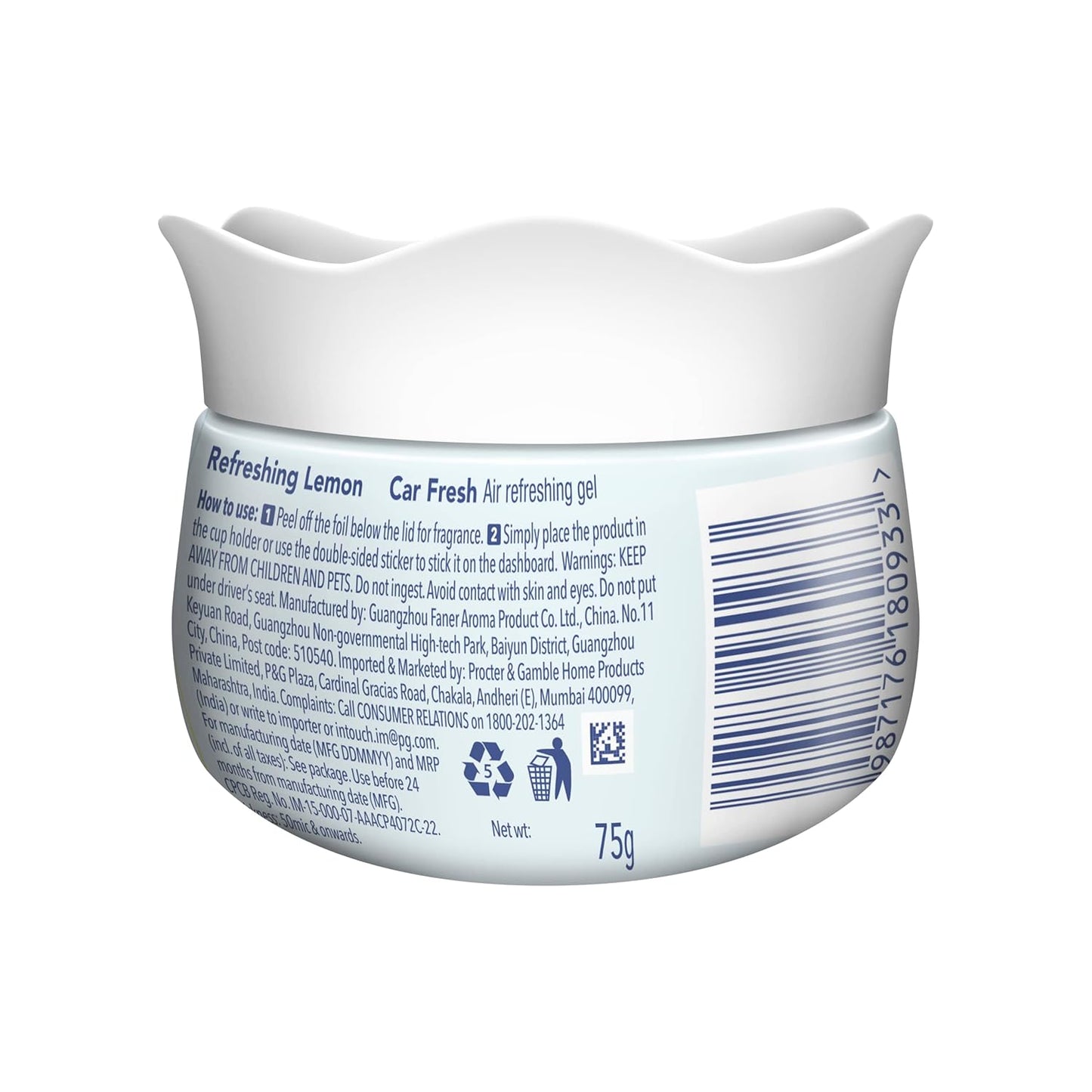 Ambi Pur Car Fresh Refreshing Lemon 75g