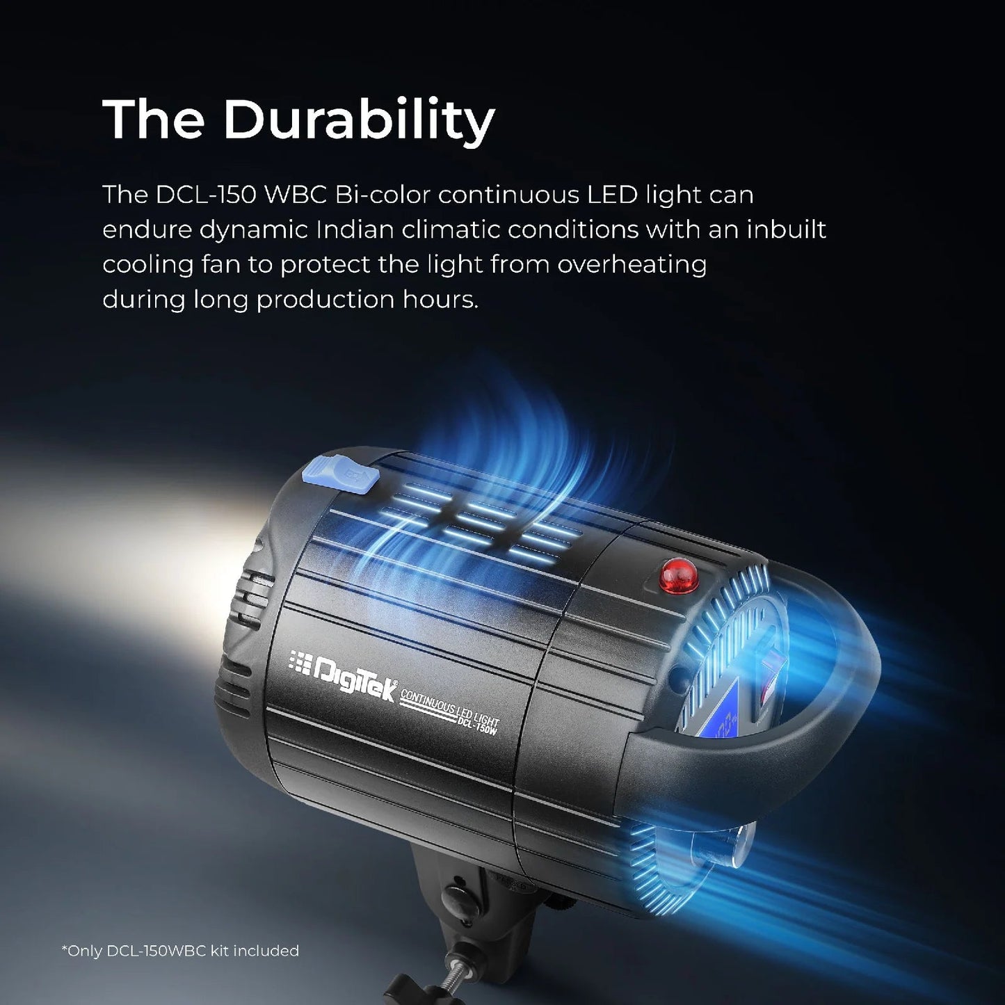 Digitek Lite (DCL-150WBC) Combo Bi Color Continuous LED Light with 18 CM Reflector Suitable for All Kinds of Small Production Photography/Power Saving & Environment Protection