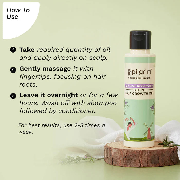 PILGRIM Spanish Rosemary & Biotin Hair Growth Oil 100ml