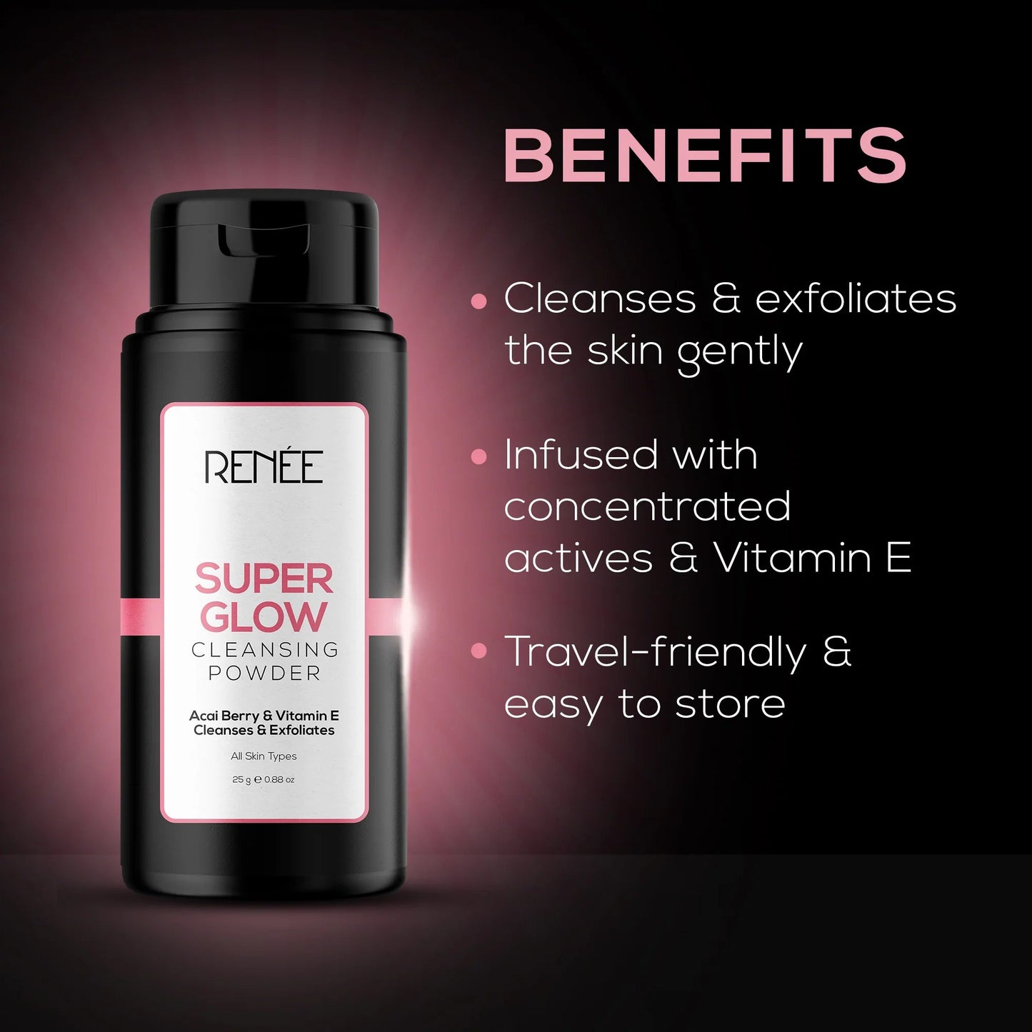 RENEE Super Glow Cleansing Powder with Acai berry & Vitamin E 25g