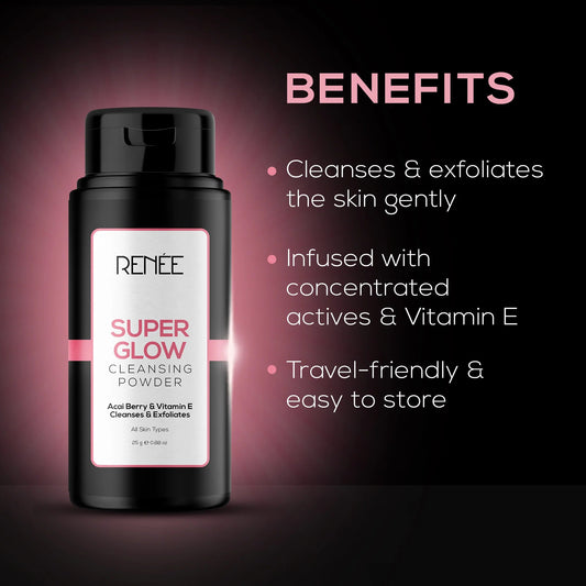 RENEE Super Glow Cleansing Powder with Acai berry & Vitamin E 25g