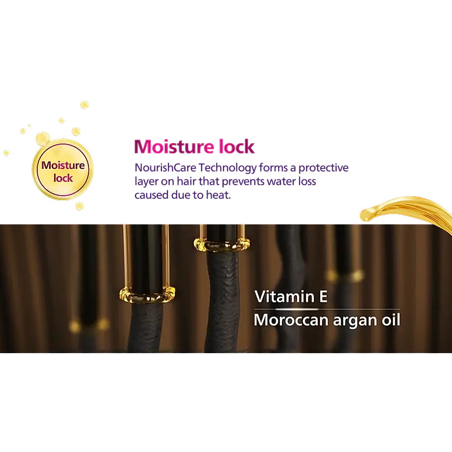 Philips Straightener designed for No Heat Damage I Uniquely designed NourishCare & SilkProtectCare for Styling with heat protection | BHS522/00