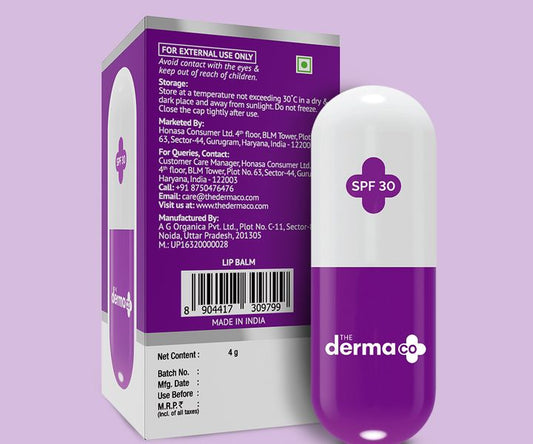 The Derma co 1% Ceramide Complex Lip Balm with Ceramides & Vitamin E, SPF 30 PA++ for Dry & Chapped Lips - 4g
