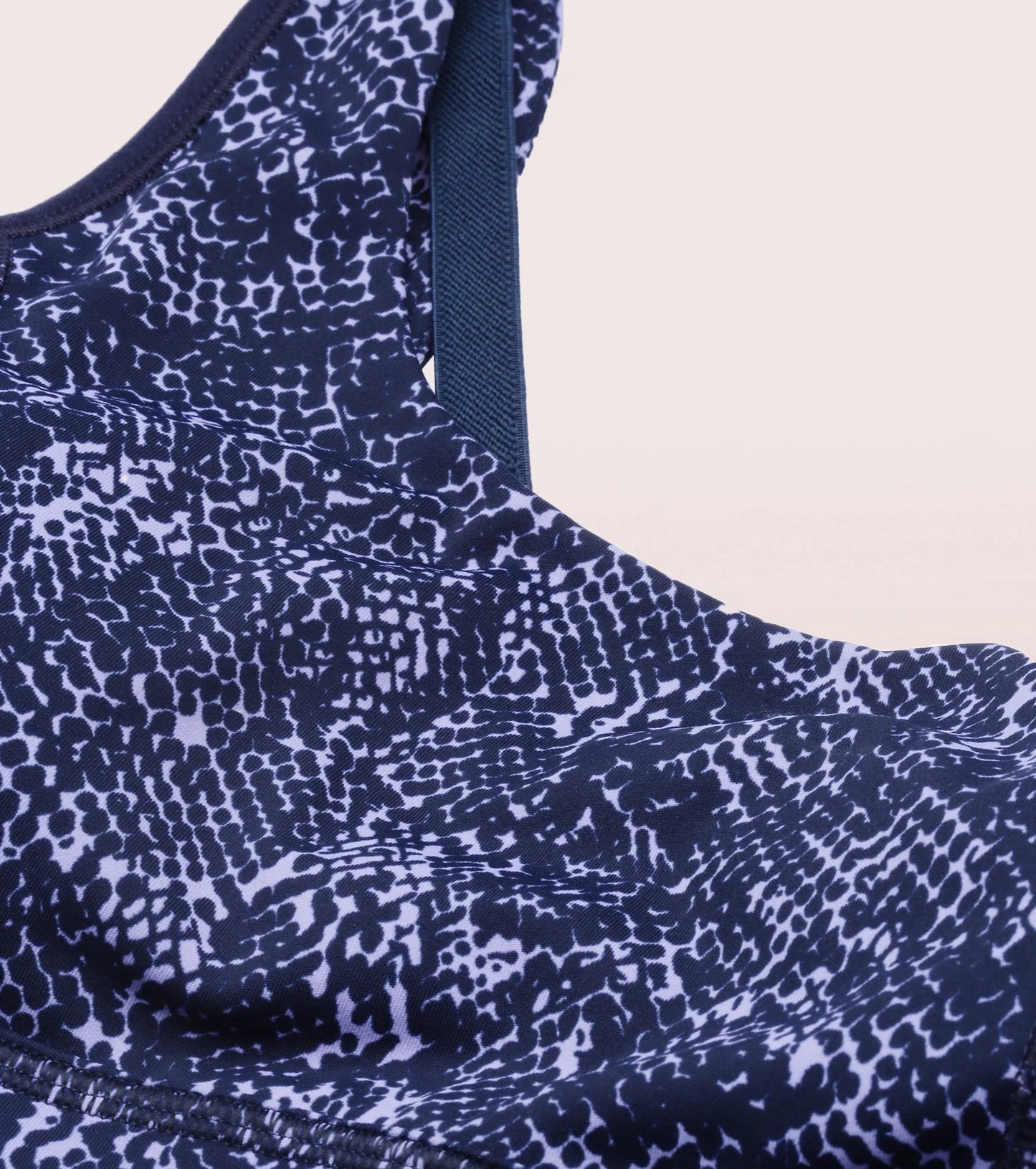 Enamor Longline Sports Bra – Printed | Scoop Neck Medium Impact Dry Fit Sports Bra | Held-in Fit E217