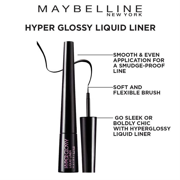 Maybelline Hyper Glossy Liquid Liner Black 3g