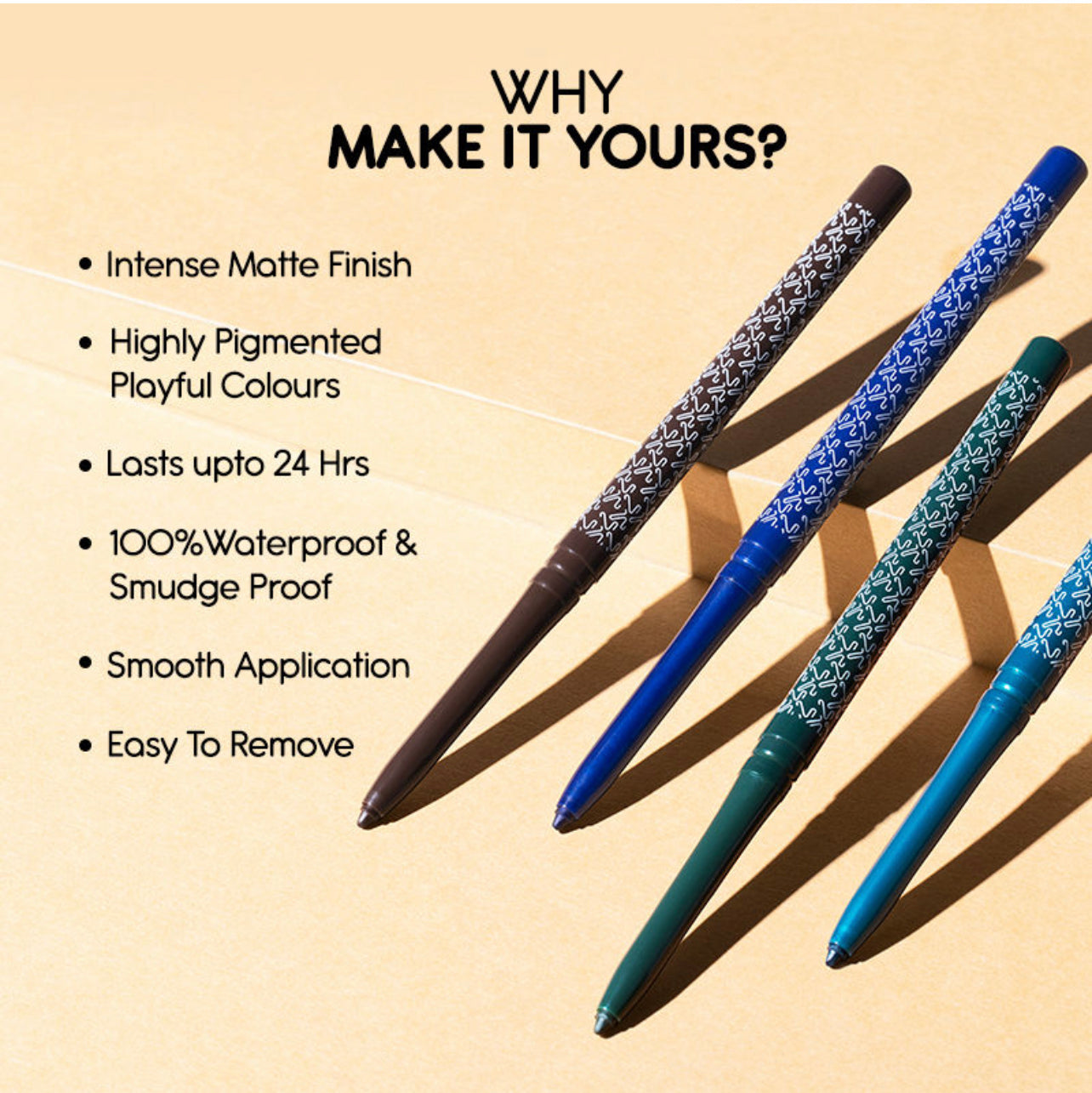 Kay Beauty 24HR Lasting Transfer Proof Smudge Proof Kohlstar 24 Hour Kajal 0.35g