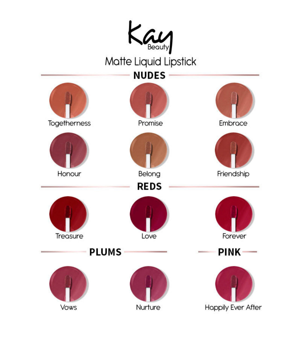 Kay Beauty Matte Liquid Lipstick Grape Seed Oil 3.5gm