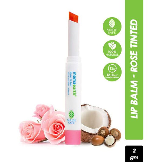 Mamaearth Rose Tinted 100% Natural Lip Balm (2gm)