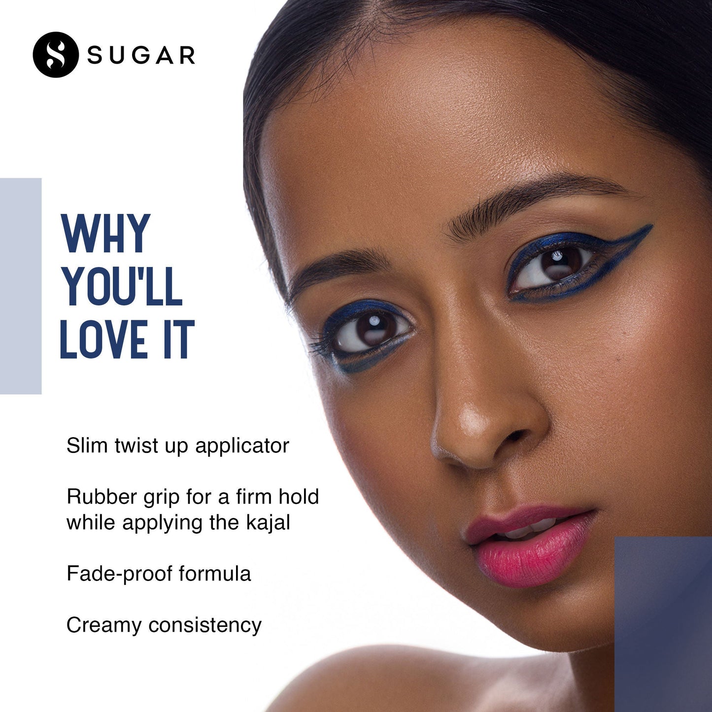 SUGAR Twist And Shout Fadeproof Kajal 0.35g 01 Black Velvet