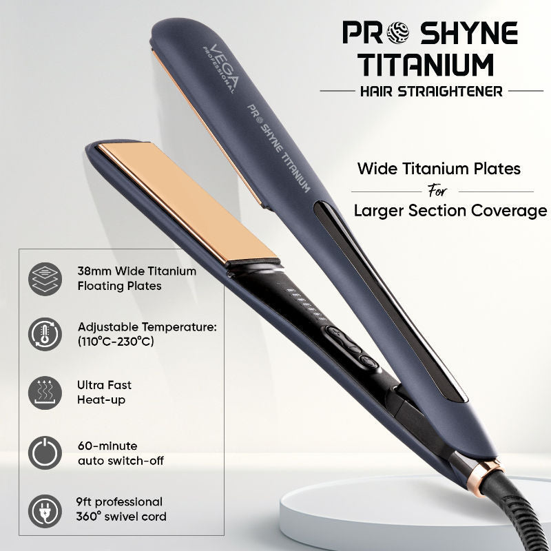 Vega Professional Pro-Shyne Titanium Hair Straightener 14