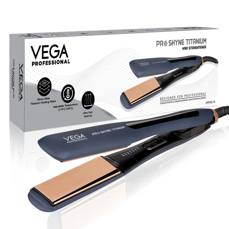 Vega Professional Pro-Shyne Titanium Hair Straightener 14