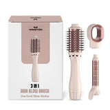 Winston 3 In 1 Hair Blow Brush One Tool, Three Styles Pink & Rose Gold / grey color