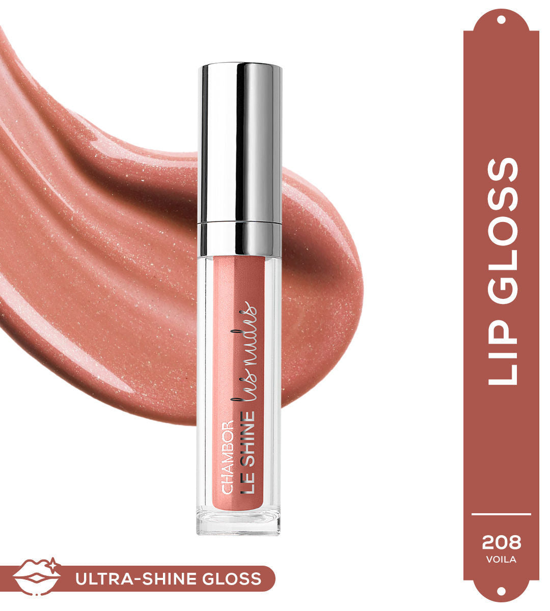 Chambor Le Shine Les Nudes Lip Gloss 4.5ml