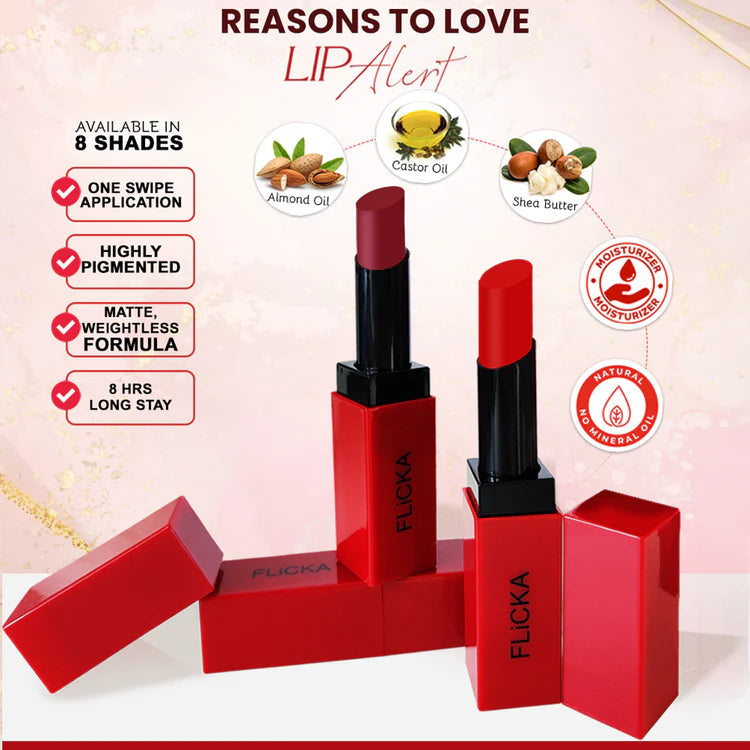 Flicka Lip Alert Creamy Matte Lipstick
